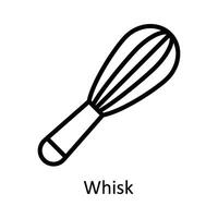 Whisk Vector outline Icon Design illustration. Kitchen and home  Symbol on White background EPS 10 File