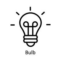 Bulb Vector outline Icon Design illustration. Kitchen and home  Symbol on White background EPS 10 File