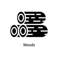 Woods Vector Solid Icon Design illustration. Nature and ecology Symbol on White background EPS 10 File