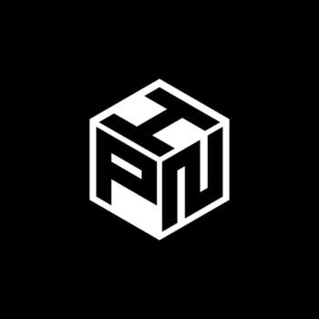 pnh letra logo diseño en ilustración. vector logo, caligrafía diseños para logo, póster, invitación, etc.