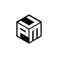 PMU letter logo design in illustration. Vector logo, calligraphy designs for logo, Poster, Invitation, etc.
