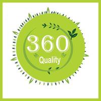 Natural leaf design with Number 360 vector