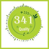 Natural leaf design with Number 341 vector