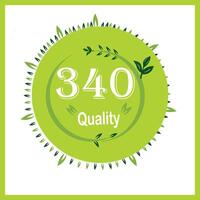 Natural leaf design with Number 340 vector