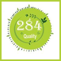 Natural leaf design with Number 284 vector