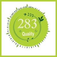 Natural leaf design with Number 283 vector