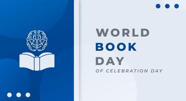 mundo libro día celebracion vector diseño ilustración para fondo, póster, bandera, publicidad, saludo tarjeta