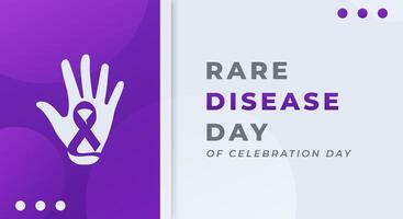 Rare Disease Day Celebration Vector Design Illustration for Background, Poster, Banner, Advertising, Greeting Card