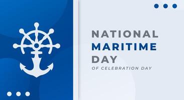 mundo marítimo día celebracion vector diseño ilustración para fondo, póster, bandera, publicidad, saludo tarjeta