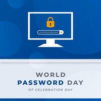 World Password Day Celebration Vector Design Illustration for Background, Poster, Banner, Advertising, Greeting Card