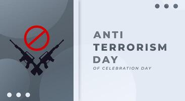 anti terrorismo día celebracion vector diseño ilustración para fondo, póster, bandera, publicidad, saludo tarjeta