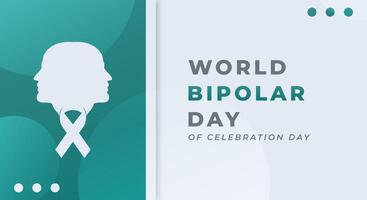 World Bipolar Day Celebration Vector Design Illustration for Background, Poster, Banner, Advertising, Greeting Card