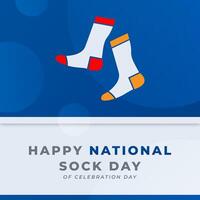 nacional calcetín día celebracion vector diseño ilustración para fondo, póster, bandera, publicidad, saludo tarjeta