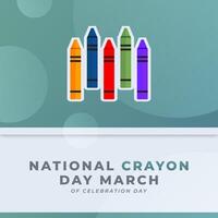 National Crayon Day Celebration Vector Design Illustration for Background, Poster, Banner, Advertising, Greeting Card