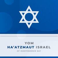 Yom Ha'atzmaut Israel Independence Day Celebration Vector Design Illustration for Background, Poster, Banner, Advertising, Greeting Card