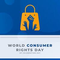 World Consumer Rights Day Celebration Vector Design Illustration for Background, Poster, Banner, Advertising, Greeting Card