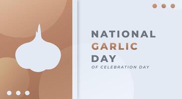 National Garlic Day Celebration Vector Design Illustration for Background, Poster, Banner, Advertising, Greeting Card