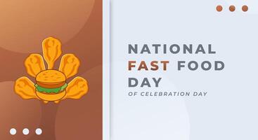 National Fast Food Day Celebration Vector Design Illustration for Background, Poster, Banner, Advertising, Greeting Card