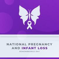 nacional el embarazo y infantil pérdida remembranza día celebracion vector diseño ilustración para fondo, póster, bandera, publicidad, saludo tarjeta