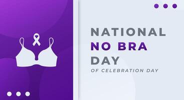 National No Bra Day Celebration Vector Design Illustration for Background, Poster, Banner, Advertising, Greeting Card