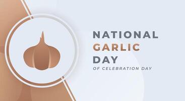 National Garlic Day Celebration Vector Design Illustration for Background, Poster, Banner, Advertising, Greeting Card