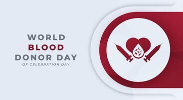 World Blood Donor Day Celebration Vector Design Illustration for Background, Poster, Banner, Advertising, Greeting Card