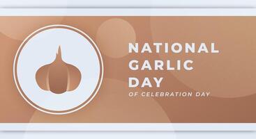 National Garlic Day Celebration Vector Design Illustration for Background, Poster, Banner, Advertising, Greeting Card