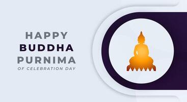 Happy Buddha Purnima Day Celebration Vector Design Illustration for Background, Poster, Banner, Advertising, Greeting Card