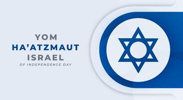 Yom Ha'atzmaut Israel Independence Day Celebration Vector Design Illustration for Background, Poster, Banner, Advertising, Greeting Card