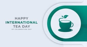 internacional té día celebracion vector diseño ilustración para fondo, póster, bandera, publicidad, saludo tarjeta