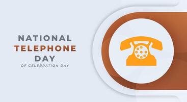 National Telephone Day Celebration Vector Design Illustration for Background, Poster, Banner, Advertising, Greeting Card