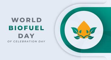 World Biofuel Day Celebration Vector Design Illustration for Background, Poster, Banner, Advertising, Greeting Card