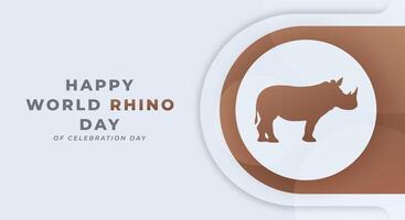 World Rhino Day Celebration Vector Design Illustration for Background, Poster, Banner, Advertising, Greeting Card