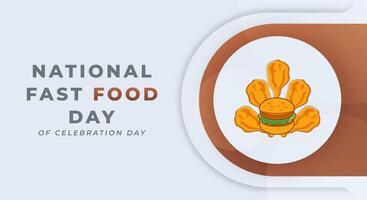 nacional rápido comida día celebracion vector diseño ilustración para fondo, póster, bandera, publicidad, saludo tarjeta