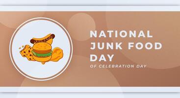 nacional basura comida día celebracion vector diseño ilustración para fondo, póster, bandera, publicidad, saludo tarjeta