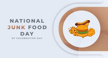 National Junk Food Day Celebration Vector Design Illustration for Background, Poster, Banner, Advertising, Greeting Card