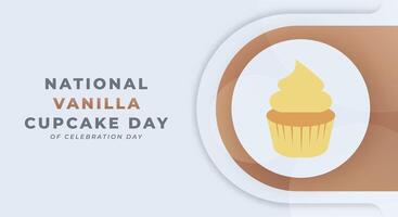 National Vanilla Cupcake Day Celebration Vector Design Illustration for Background, Poster, Banner, Advertising, Greeting Card