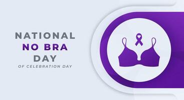 National No Bra Day Celebration Vector Design Illustration for Background, Poster, Banner, Advertising, Greeting Card