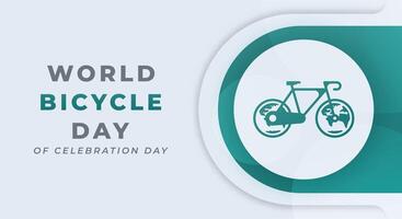 World Bicycle Day Celebration Vector Design Illustration for Background, Poster, Banner, Advertising, Greeting Card