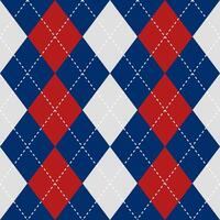 Argyle vector pattern. Argyle pattern. Navy blue and red argyle pattern. Seamless geometric pattern for clothing, wrapping paper, backdrop, background, gift card, sweater.