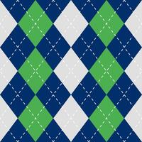 Argyle vector pattern. Argyle pattern. Navy Blue and light green argyle pattern. Seamless geometric pattern for clothing, wrapping paper, backdrop, background, gift card, sweater.