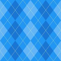 Argyle vector pattern. Argyle pattern. Blue argyle pattern. Seamless geometric pattern for clothing, wrapping paper, backdrop, background, gift card, sweater.