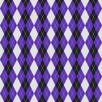 Argyle vector pattern. Argyle pattern. Purple and black argyle pattern. Seamless geometric pattern for clothing, wrapping paper, backdrop, background, gift card, sweater.