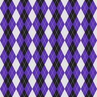 Argyle vector pattern. Argyle pattern. Purple and black argyle pattern. Seamless geometric pattern for clothing, wrapping paper, backdrop, background, gift card, sweater.