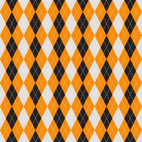 Argyle vector pattern. Argyle pattern. Orange and black argyle pattern. Seamless geometric pattern for clothing, wrapping paper, backdrop, background, gift card, sweater.