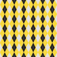 Argyle vector pattern. Argyle pattern. Yellow and black argyle pattern. Seamless geometric pattern for clothing, wrapping paper, backdrop, background, gift card, sweater.