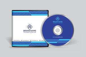 Company CD cover vector design blue color