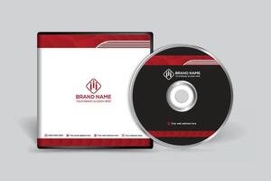 Elegant shape CD cover template vector