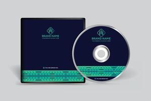 black color CD cover design vector