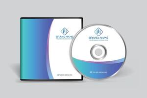 Gradient abstract CD cover template vector